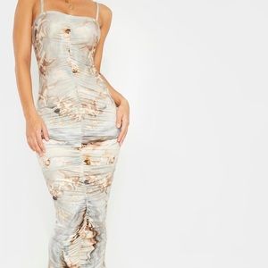 Pretty Little Thing Cherub Renaissance print Dress